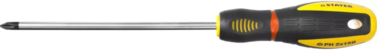Отвертка STAYER "PROFI" "PROTech", двухкомп рукоятка, намагниченная, Cr-Mo, PH2x150мм 25132-2-15_z02 купить в Новом Уренгое