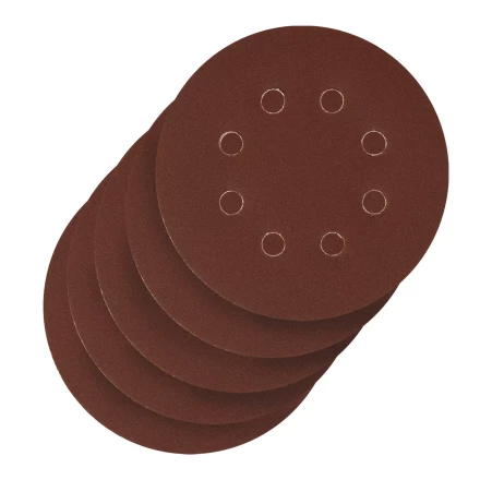 Круг абразивный на ворсовой подложке под &quot;липучку&quot;, перфорированный, P 180, 125 мм, 5 шт Сибртех 738087 купить в Новом Уренгое