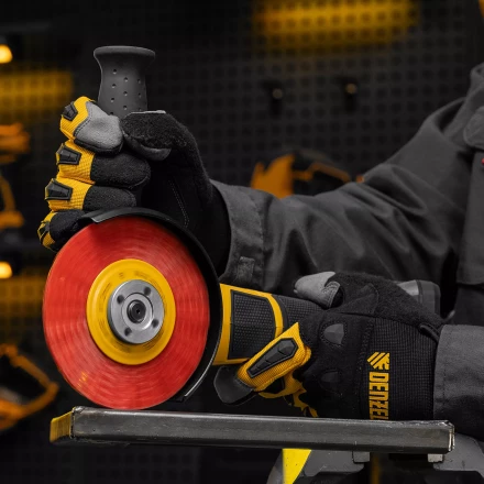 Щетка для УШМ, Denzel 125 мм, плоская, нейлоновая щетина, посадка 22,2 мм, 74461 купить в Новом Уренгое