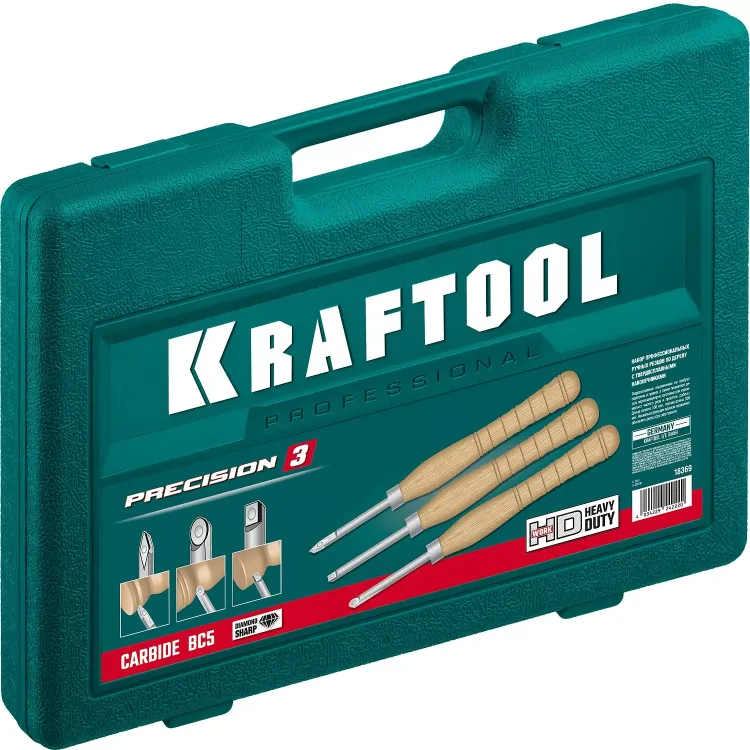 Набор профессиональных ручных резцов по дереву KRAFTOOL 18369 купить в Новом Уренгое