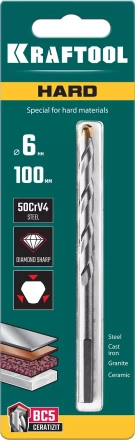 Cверла специальные по твёрдым материалам HARD 29177-100-6 купить в Новом Уренгое