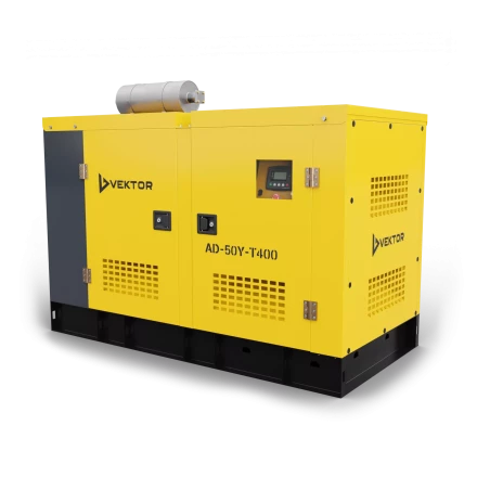 Дизельный генератор Vektor AD-50Y-T400 в шумозащитном кожухе с АВР купить в Новом Уренгое