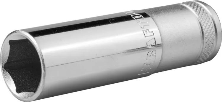 Торцовая головка KRAFTOOL "INDUSTRIE QUALITAT", удлиненная, Cr-V, FLANK, хромосатинированная, 1/2", 19 мм 27807-19_z01 купить в Новом Уренгое