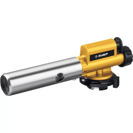 ЗУБР ГПМ-800, 1300°C, цельнометаллическая, газовая горелка с пьезоподжигом на баллон с цанговым соединением, Профессионал (55550) купить в Новом Уренгое