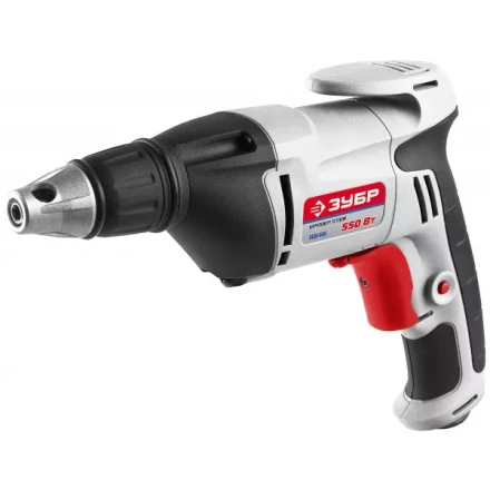 Шуруповерт ЗУБР сетевой,макс. диаметр крепежа 6мм,магнитный держатель,ремешок,0-4500об/мин,патрон HEX 1/4&quot;,550Вт ЗСШ-550 купить в Новом Уренгое