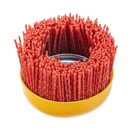 Щетка для УШМ, 75 мм, Чашка, нейлоновая щетина, М14, Denzel 74465 купить в Новом Уренгое