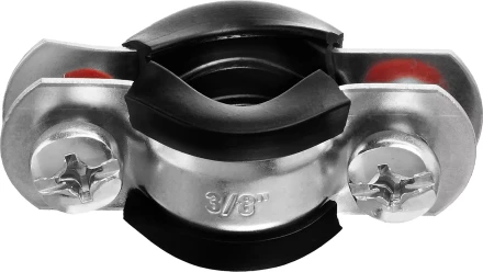 Хомут трубный с гайкой, оцинкованный, 3/8&quot;, 10шт, ЗУБР Мастер 37850-15-19 37850-15-19 купить в Новом Уренгое