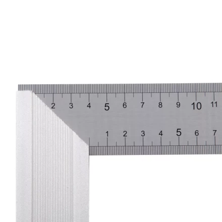 Угольник стальной 250 мм, нержавеющая сталь, градуировка, алюминиевое основание Denzel 32396 купить в Новом Уренгое