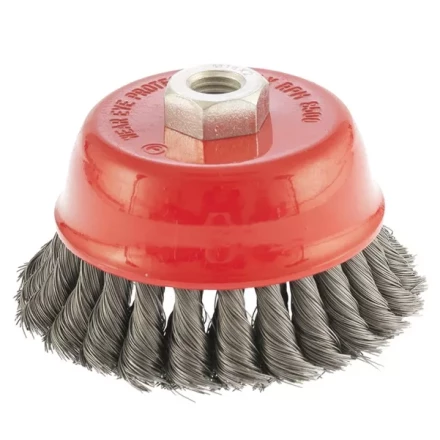 Щетка для УШМ 125 мм М14 &quot;чашка&quot; двухрядная крученая проволока 0,35 мм MTX 74678 купить в Новом Уренгое