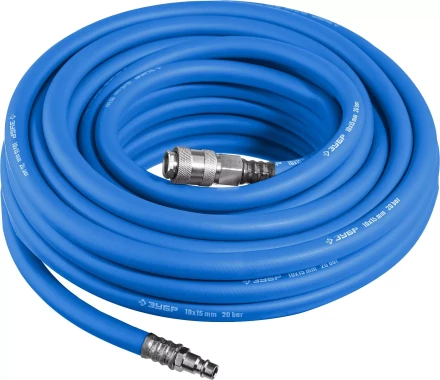 ЗУБР 10 м, 10 х 15 мм, 20 бар, воздушный шланг с фитингами рапид, Профессионал (6481-10) купить в Новом Уренгое