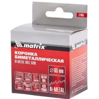 Коронка BIMETAL 65 мм MATRIX 72465 купить в Новом Уренгое