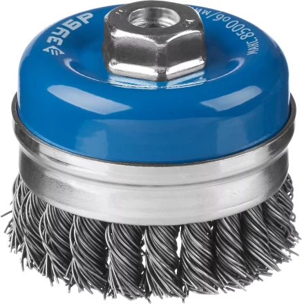 ЗУБР &quot;ПРОФЕССИОНАЛ&quot;. Щетка чашечная усиленная для УШМ, плетеные пучки стальной проволоки 0,8мм, 80ммхМ14 35271-080_z02 купить в Новом Уренгое