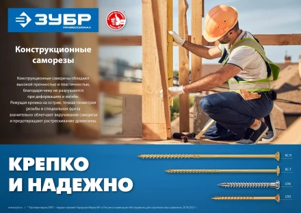 ЗУБР СПП, 60 х 3.2 мм, TX10, цинк, 100 шт, саморез для половой доски и паркета, Профессионал (30071-32-60) купить в Новом Уренгое