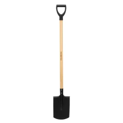 Лопата прямоугольная, 200х284х1340 мм, деревянный черенок с пропиткой, Россия Сибртех 614585