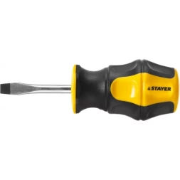 Отвертка STAYER "MASTER" "HERCULES", Сr-V, противоскользящая рукоятка, SL5,0x38мм 25051-38-5.0_z01