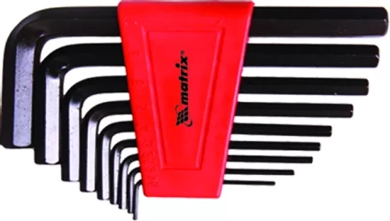 Набор ключей шестигранных имбусовых HEX 1.5–10 мм CrV  9 шт. MATRIX 11226 купить в Новом Уренгое