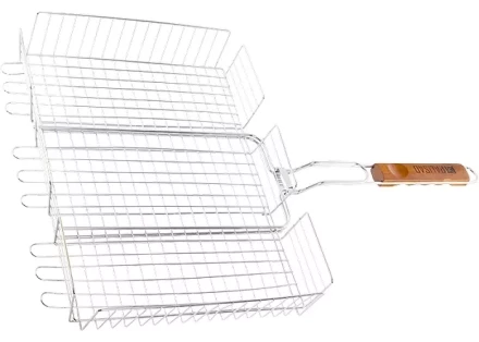 Решетка гриль 315х410х65 мм объемная хромированная PALISAD Camping 69562 купить в Новом Уренгое