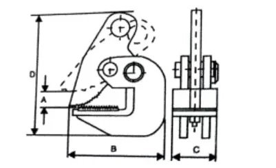 Захват для горизонтального подъема листового металла DHQ-2.0 купить в Новом Уренгое