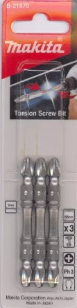 Биты Makita PH3 65мм 3шт, 2-х сторонние (B-21870) купить в Новом Уренгое