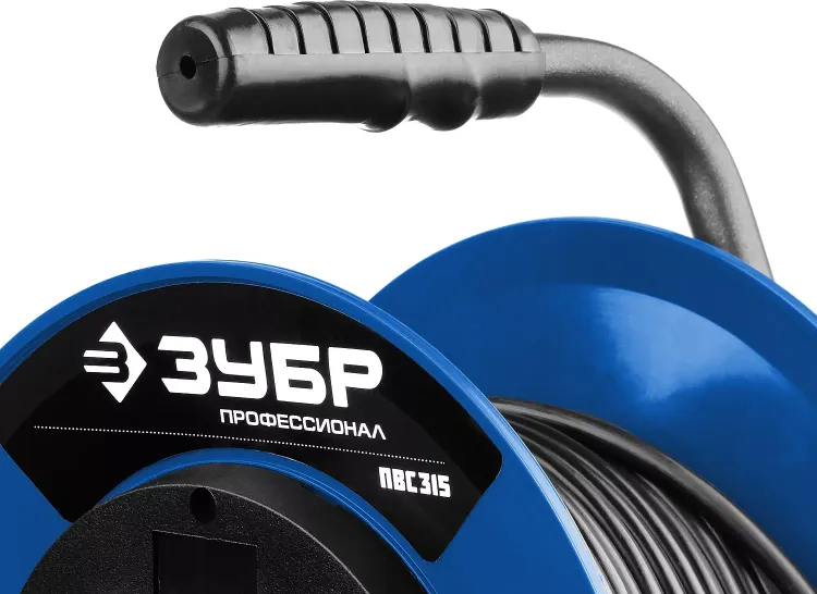 Удлинитель на катушке "ПВС 315", 50 м, 3500 Вт, 4 гнезда, IP44, ПВС 3х1,5 кв мм, ЗУБР 55081-50 купить в Новом Уренгое