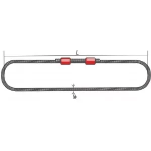 Строп канатный кольцевой СКК 16 т L=9.3 м  заплет на станке купить в Новом Уренгое