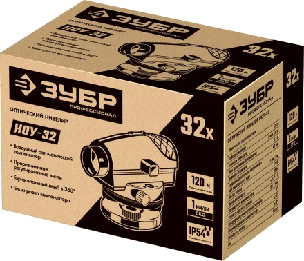 ЗУБР ОУ-32, 120 м, оптический нивелир, Профессионал (34917) купить в Новом Уренгое