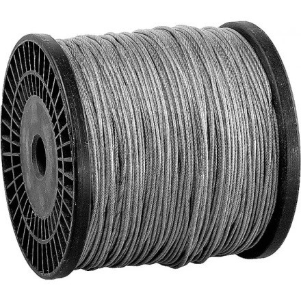 Трос стальной ЗУБР &quot;ПРОФЕССИОНАЛ&quot;, оцинкованный, DIN 3055, в оплетке ПВХ, d= 4/5 мм, L=200 м 4-304120-04-05 купить в Новом Уренгое