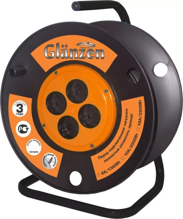 Катушка без провода GLANZEN с выносным барабаном Ф210мм ЕК-01-210 купить в Новом Уренгое