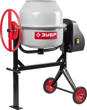 Бетоносмеситель ЗУБР, чугунный венец, 140л, 550Вт ЗБСЭ-140 купить в Новом Уренгое