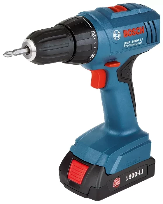 Дрель-шуруповерт аккумуляторная BOSCH GSR 1800-LI (0.601.9A8.305) в кейсе купить в Новом Уренгое