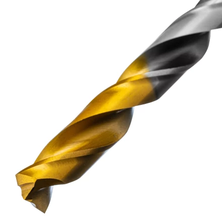 Сверло спиральное по металлу Denzel, 8,5 x 117мм, Р6М5, Golden Tip, многогранная заточка, 718283 купить в Новом Уренгое