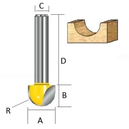 Пазовая галтельная фреза Makita D-10780