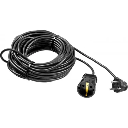 Удлинитель-шнур &quot;ПВС 307-Ш&quot;, 20 м, 2500 Вт, 1 гнездо, ПВС 3х0,75 мм2, ЗУБР 55022-20 купить в Новом Уренгое