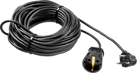 Удлинитель-шнур &quot;ПВС 307-Ш&quot;, 20 м, 2500 Вт, 1 гнездо, ПВС 3х0,75 мм2, ЗУБР 55022-20 купить в Новом Уренгое