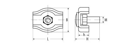 Зажимы троса одинарные пакет серия Без серии купить в Новом Уренгое