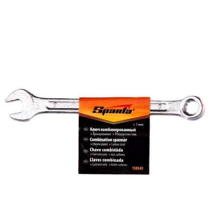 Ключ комбинированный 7 мм хромированный Sparta 150345 купить в Новом Уренгое