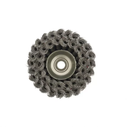 Щетка для УШМ 100 мм М14 "чашка" двухрядная крученая проволока 0,5 мм MTX 74682 купить в Новом Уренгое