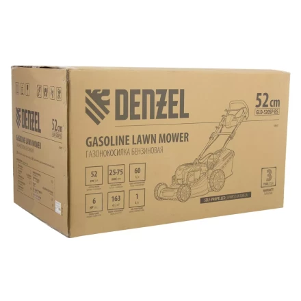 Газонокосилка бензиновая GLD-520SP-BS, 163 см3, Briggs Stratton, ширина 52 см, привод, 60 л Denzel 58807 купить в Новом Уренгое