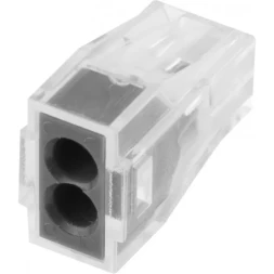 Клемма СВЕТОЗАР соединительная, 2-х проводная, 400В, 24А, 0,75-2,5мм2, 2шт 49170-2