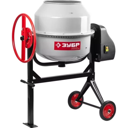 Бетоносмеситель ЗУБР, чугунный венец, 180л, 650Вт ЗБСЭ-180 купить в Новом Уренгое