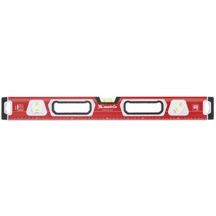 Уровень алюминиевый магнитный 2000 мм с зеркальным глазком MATRIX 2 компонентные рукоятки артикул 34736 купить в Новом Уренгое