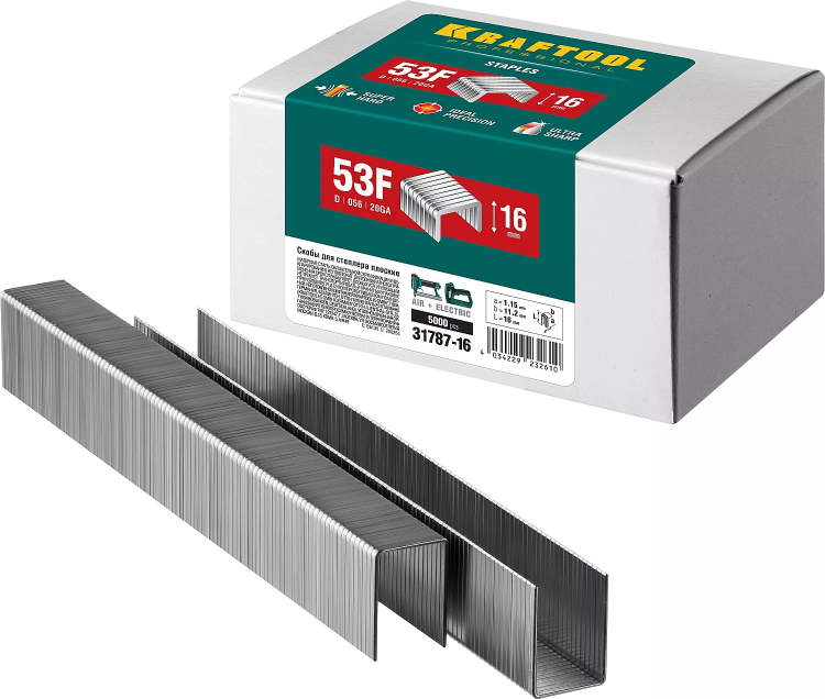 Скобы тип 20GA (53F / D / 056) 5000 шт 31787-16 купить в Новом Уренгое