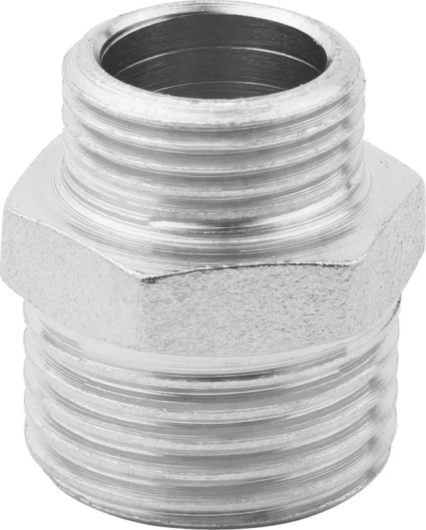Бочонок ЗУБР "ЭКСПЕРТ" переходной, никелированная латунь, 1/2"-3/8" 51243-1/2-3/8 купить в Новом Уренгое
