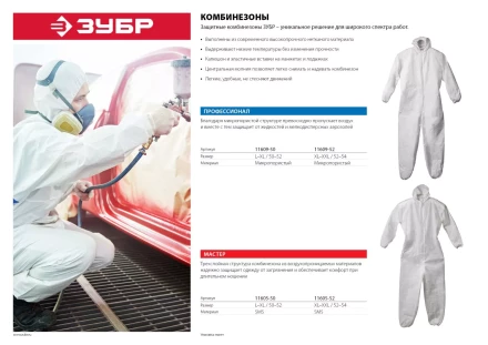 Комбинезоны защитные серия МАСТЕР купить в Новом Уренгое