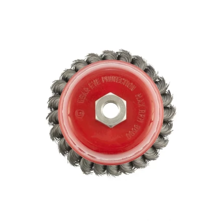 Щетка для УШМ 125 мм М14 &quot;чашка&quot; двухрядная крученая проволока 0,5 мм MTX 74683 купить в Новом Уренгое