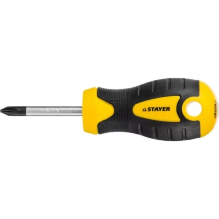 Отвертка STAYER &quot;MASTER&quot; &quot;ТECHNO&quot;, двухкомпонентная рукоятка, магнитный наконечник, Cr-V, PH1x38мм 2508-38-1_z02 купить в Новом Уренгое