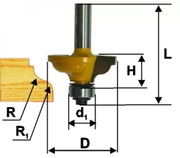 Фреза кром калевочная ф349х13мм R4/48мм хв 8мм 9264
