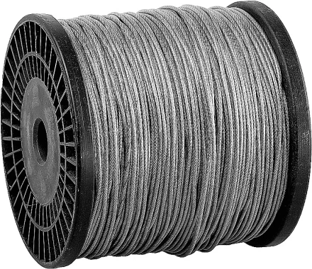 Трос стальной ЗУБР &quot;ПРОФЕССИОНАЛ&quot;, оцинкованный, DIN 3055, в оплетке ПВХ, d=8/10 мм, L=60 м 4-304120-08-10 купить в Новом Уренгое