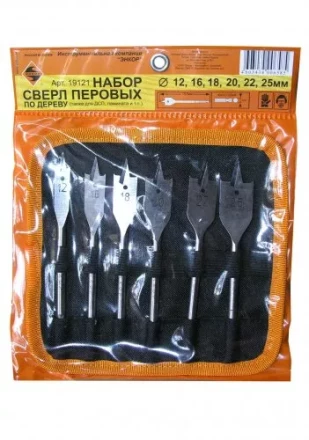 Набор сверл перовых  6 шт.12-25х152мм в сум1/1/40 19121 купить в Новом Уренгое