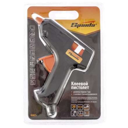 Клеевой пистолет 7 мм 20 Вт 2,5 г./мин. SPARTA 93021 купить в Новом Уренгое